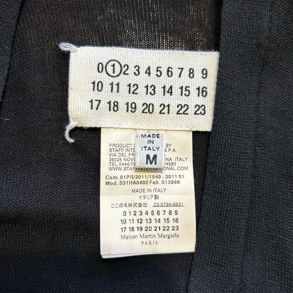 Maison Margiela Black Viscose sleeveless dramatic cardigan - Picture 5 of 6